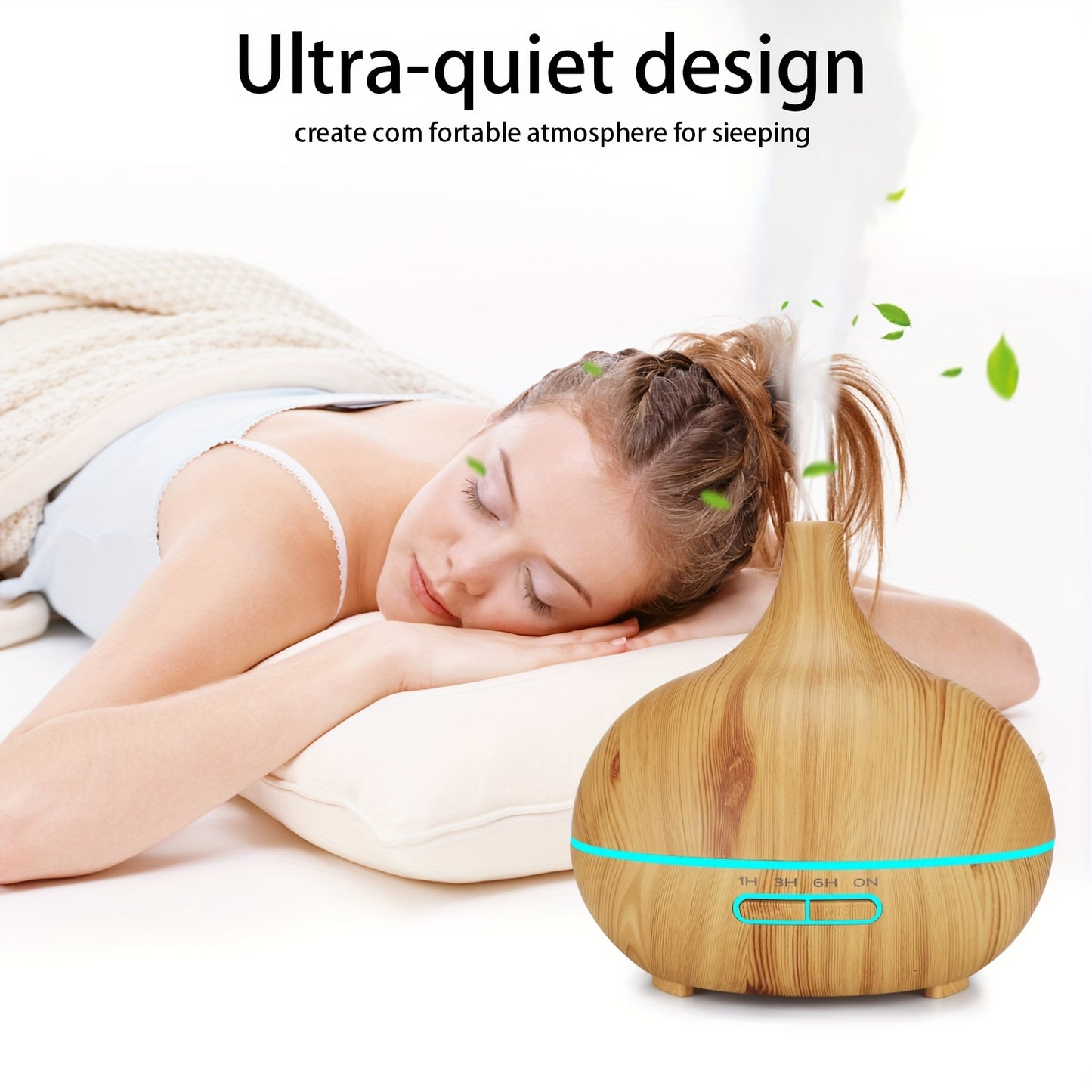 Light Wood Grain Aroma Diffuser For Essential Oil 300ml