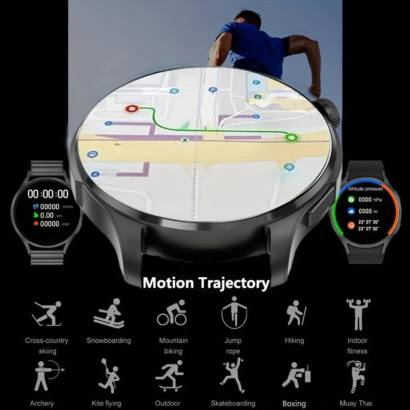 Mens Smart Watch GPS Motion Trajectory 360 Fitness Tracker