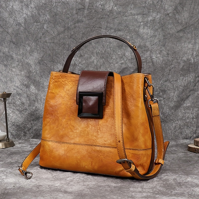 Genuine Leather Women's Crossbody Bag With Adjustable Strap