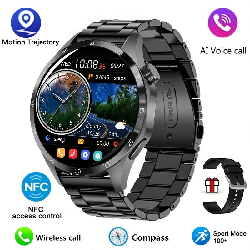 Mens Smart Watch GPS Motion Trajectory 360 Fitness Tracker