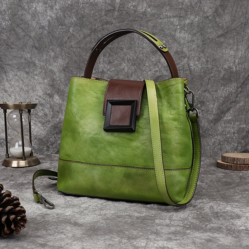Genuine Leather Women's Crossbody Bag With Adjustable Strap