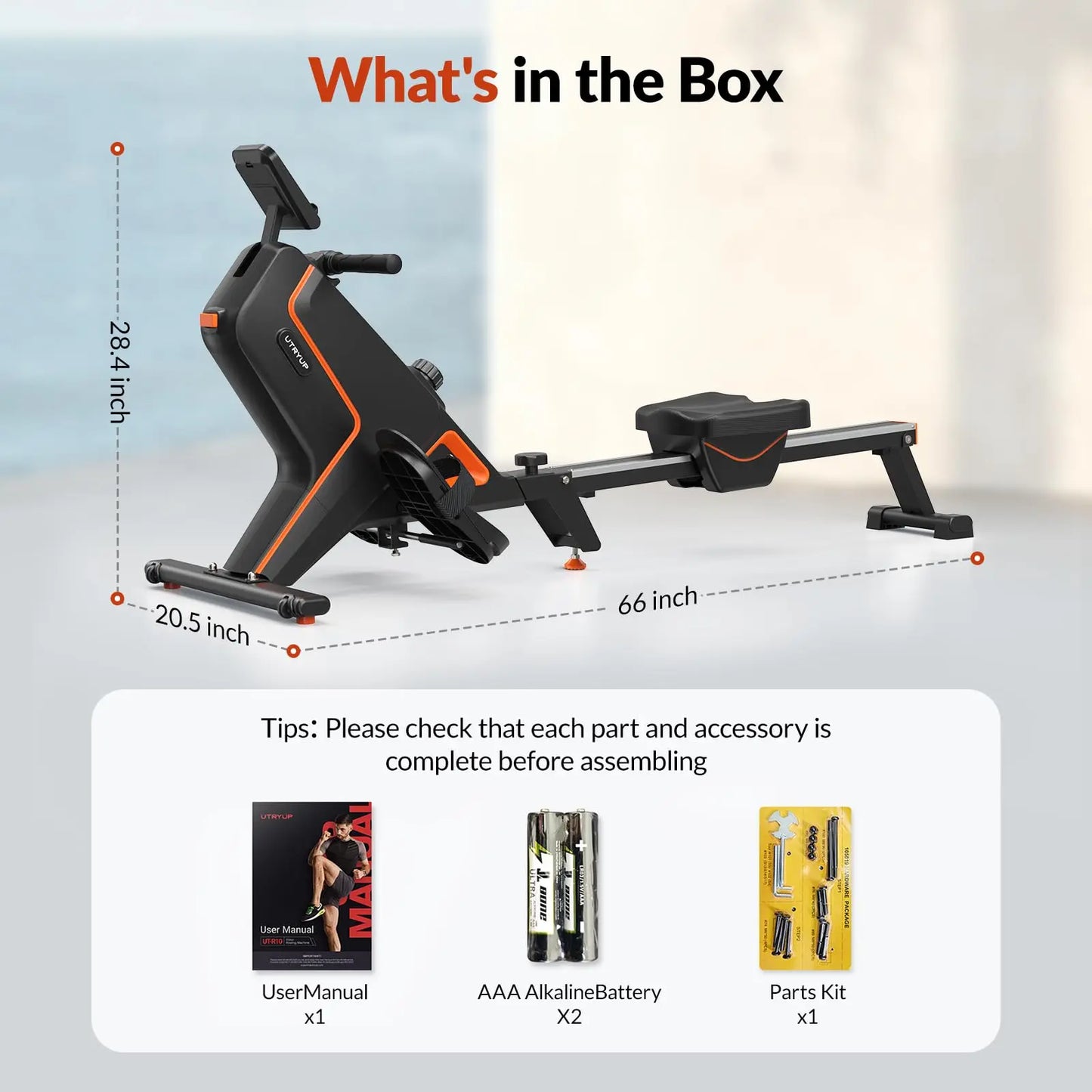 Magnetic Rowing Machine with Quiet Resistance and Foldable Design