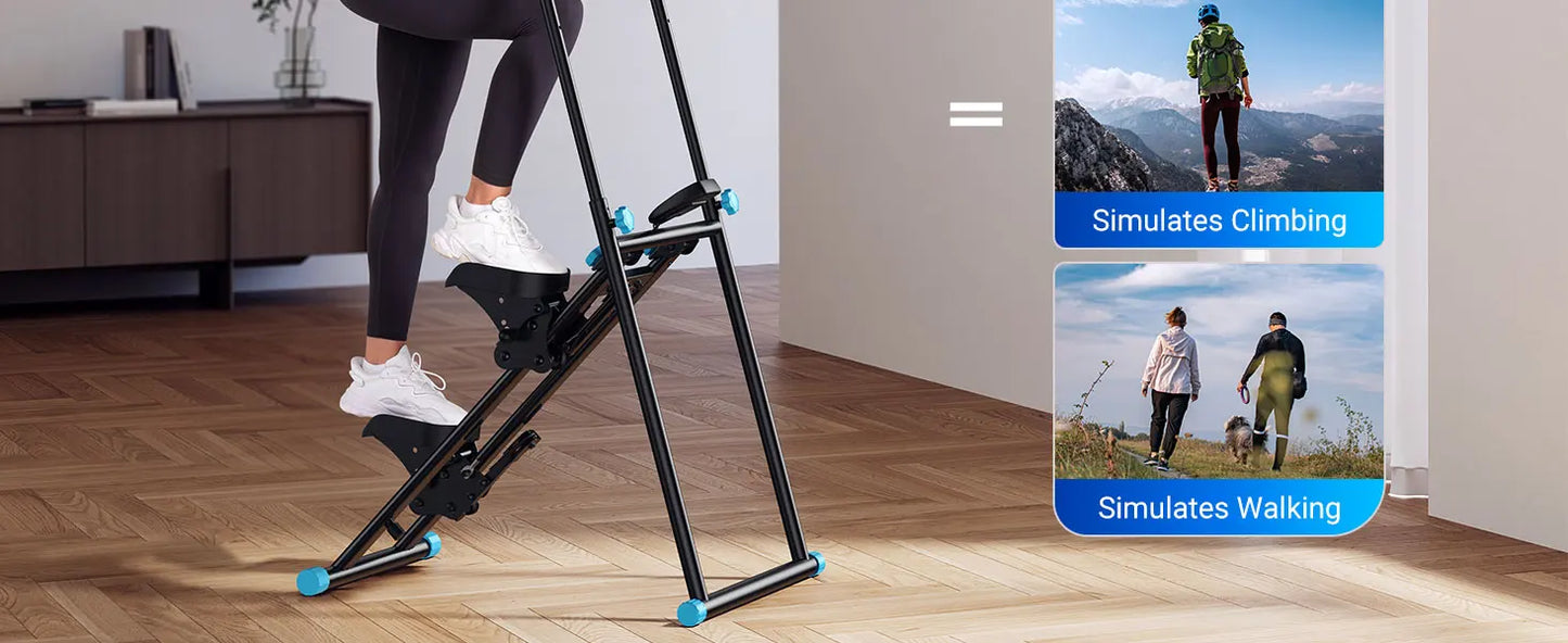Compact Folding Cardio Stair Stepper Vertical Climber Machine