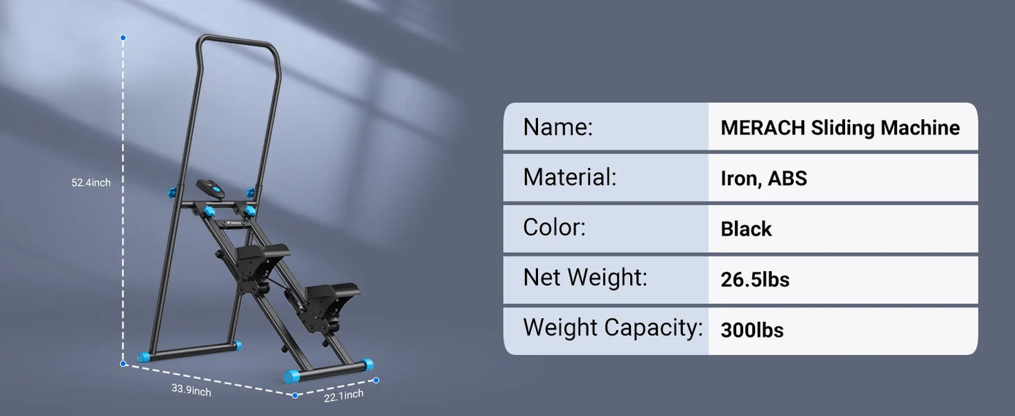 Compact Folding Cardio Stair Stepper Vertical Climber Machine