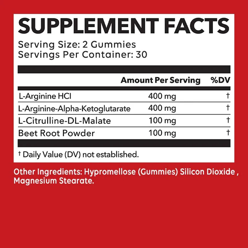 L-Arginine Gummies for Energy and Muscle Support