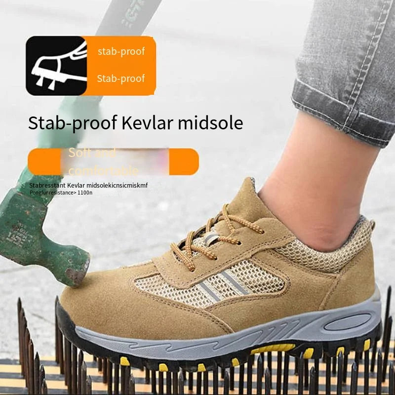 Mens Indestructible Work Safety Sneakers Lightweight Steel Toe