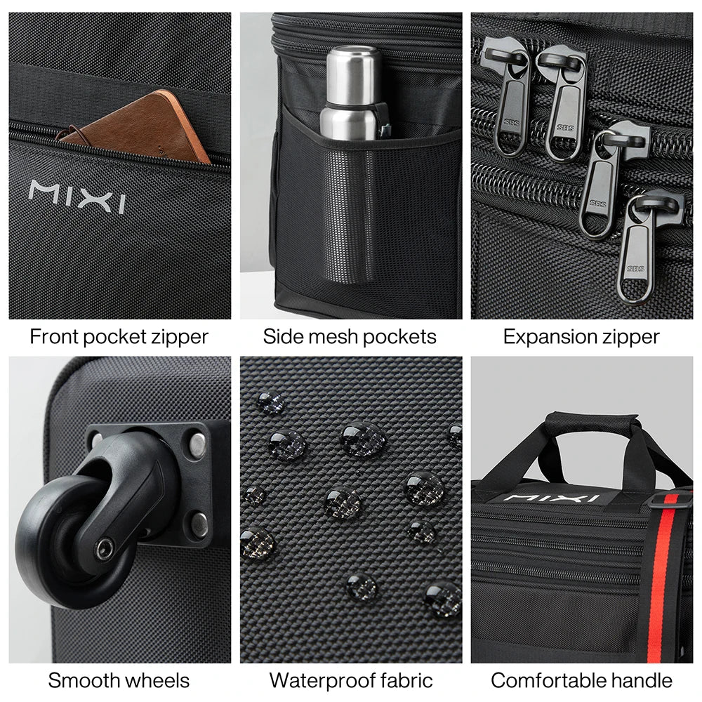 Mixi Foldable Hand Carry Duffel Bag with Wheels Waterproof