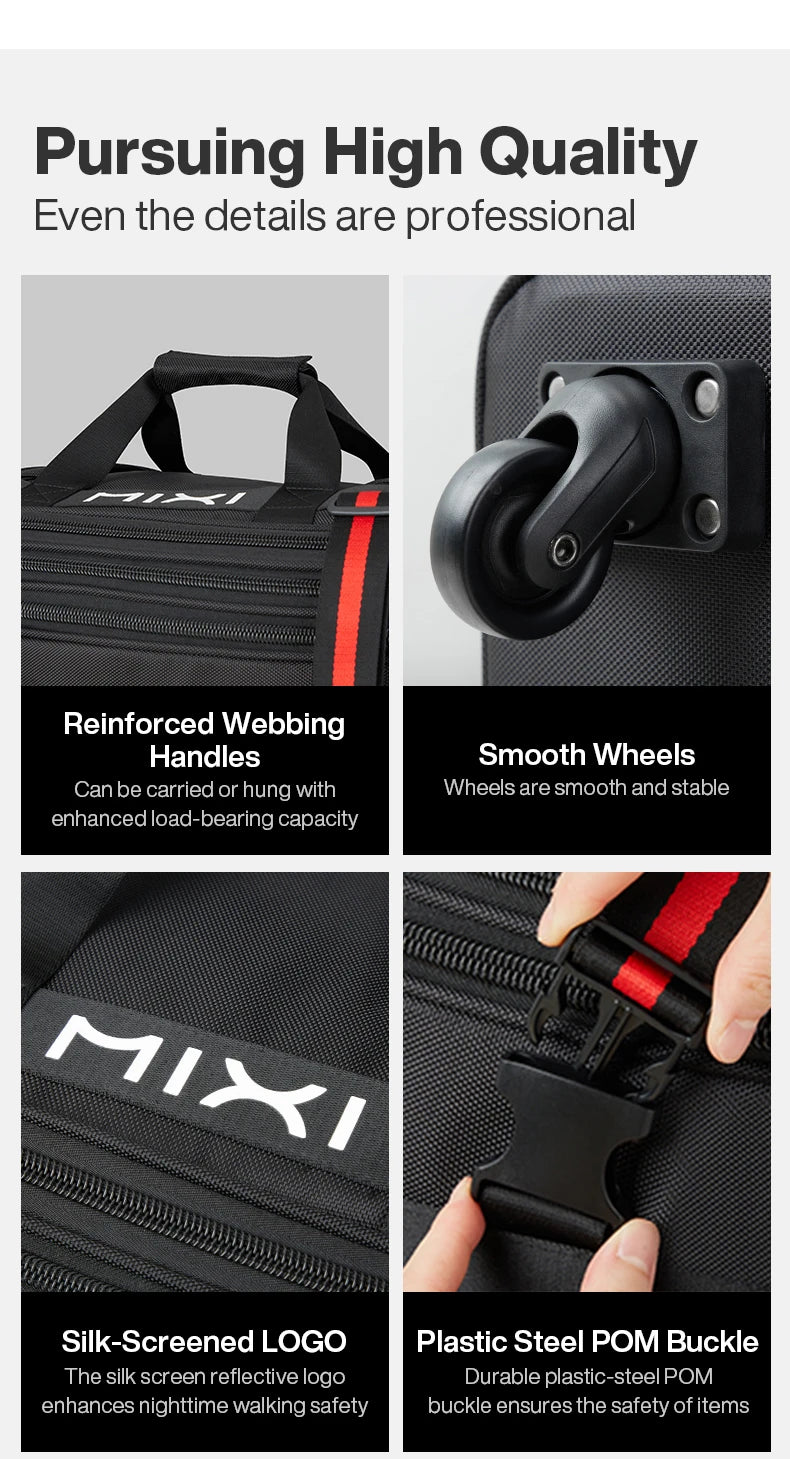 Mixi Foldable Hand Carry Duffel Bag with Wheels Waterproof