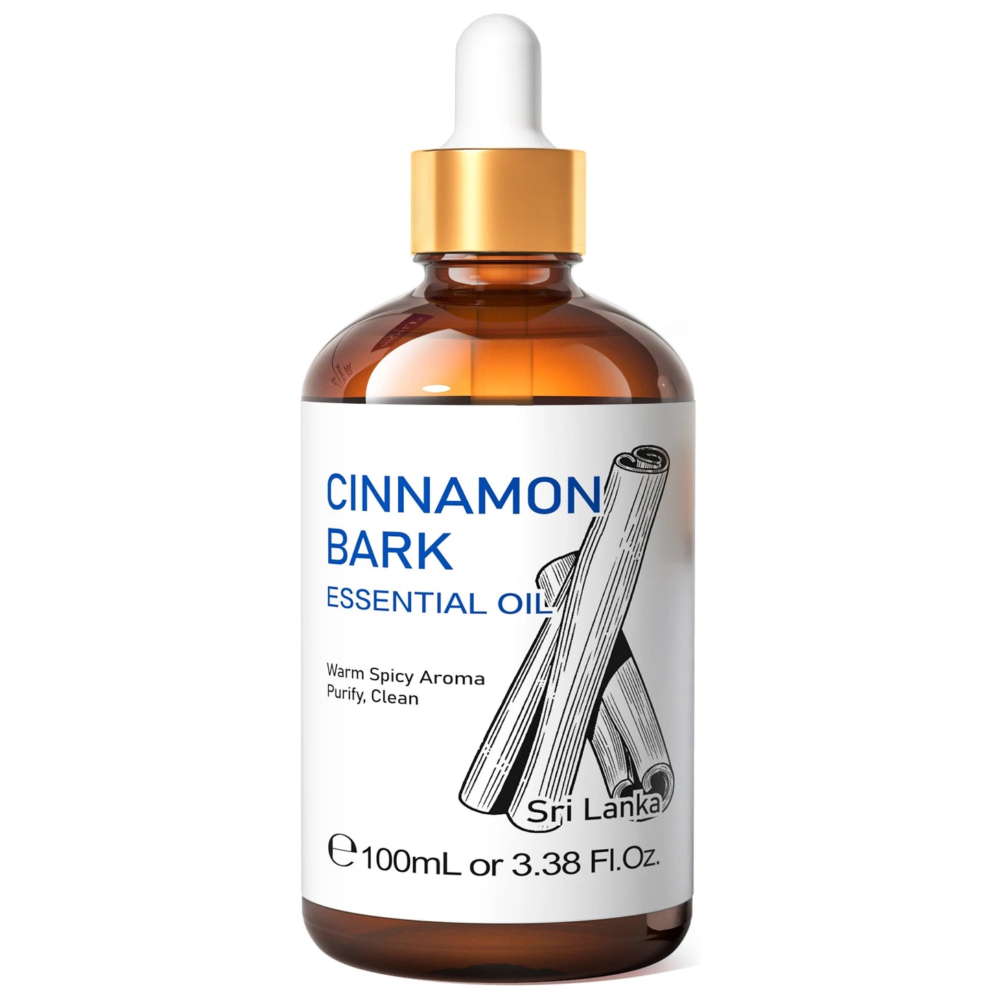 100ML Pure Cinnamon Bark Essential Oil for Relaxation and Wellness