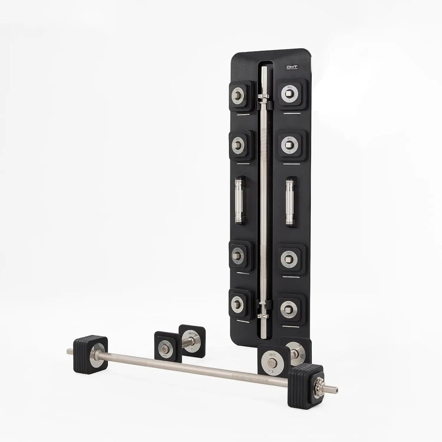 Dumbbell Barbell Sets with Rack, Free Weights, Wall-Mounted