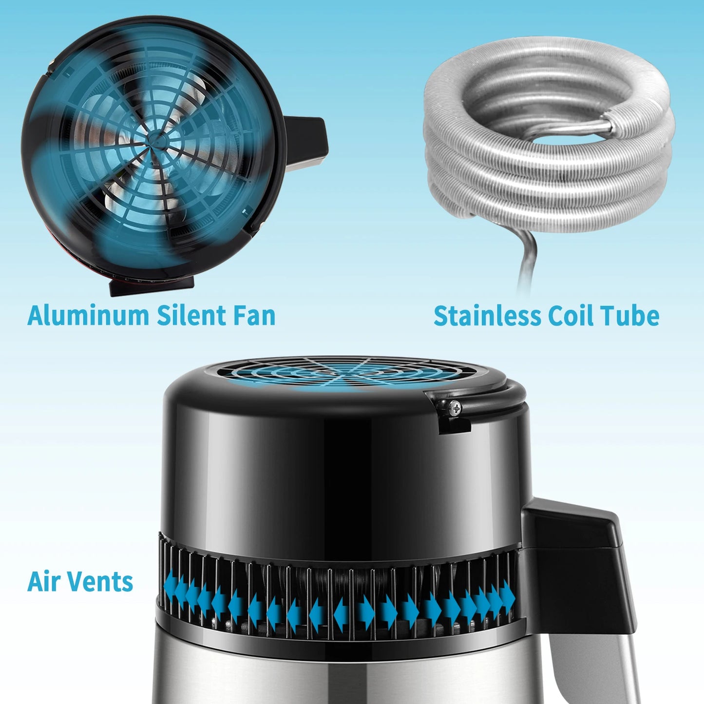Water Distiller Purifier Dispenser Filter Bottle For Home