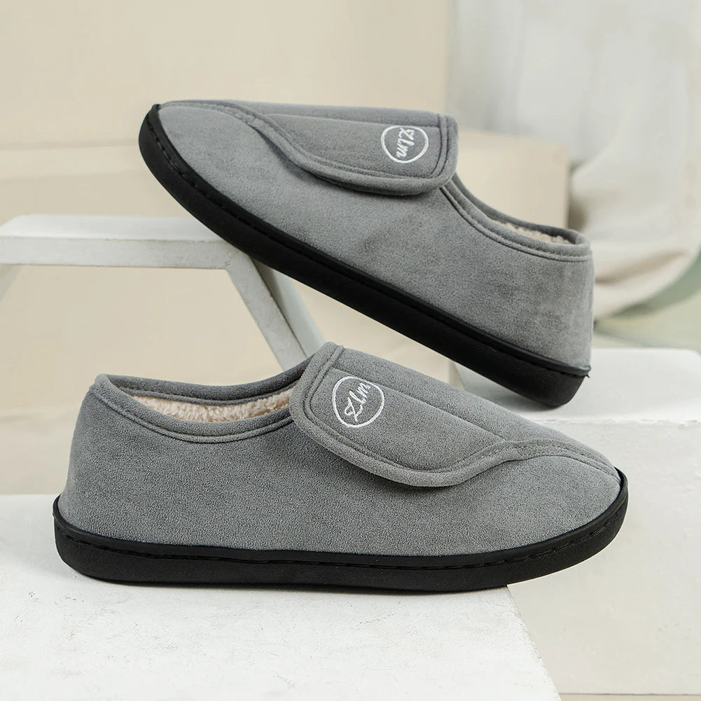Men's Slippers, Suede Leather, Non-Slip, Indoor/Outdoor