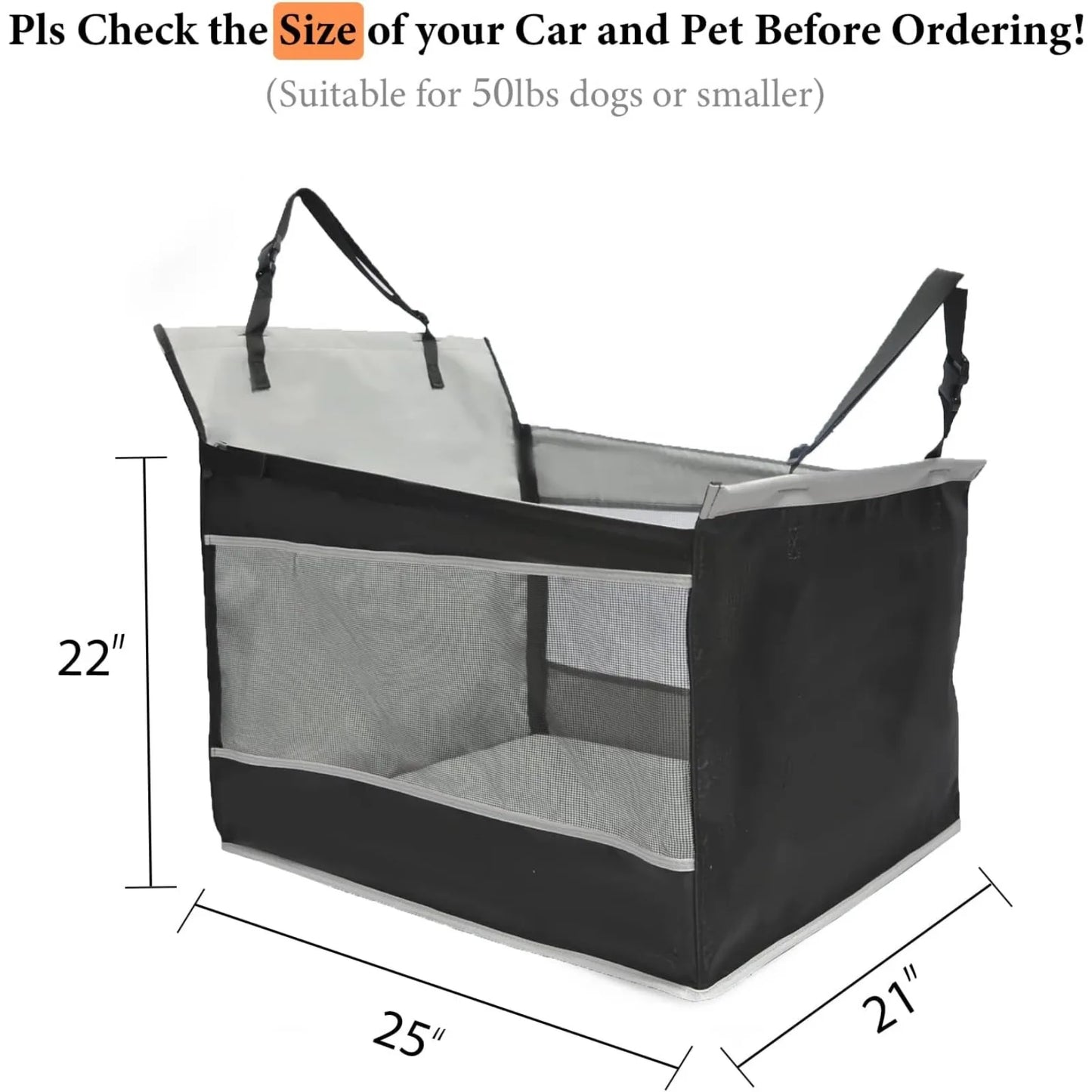 Large Dog Car Seat Extender Waterproof for Safe Travel