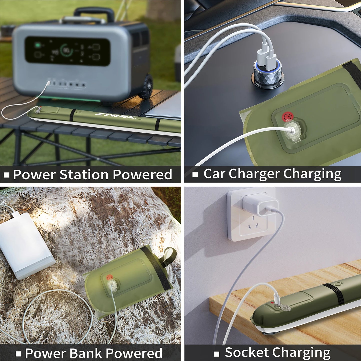 Rechargeable Portable Waterproof Camping Spotlight Lamp for Outdoors