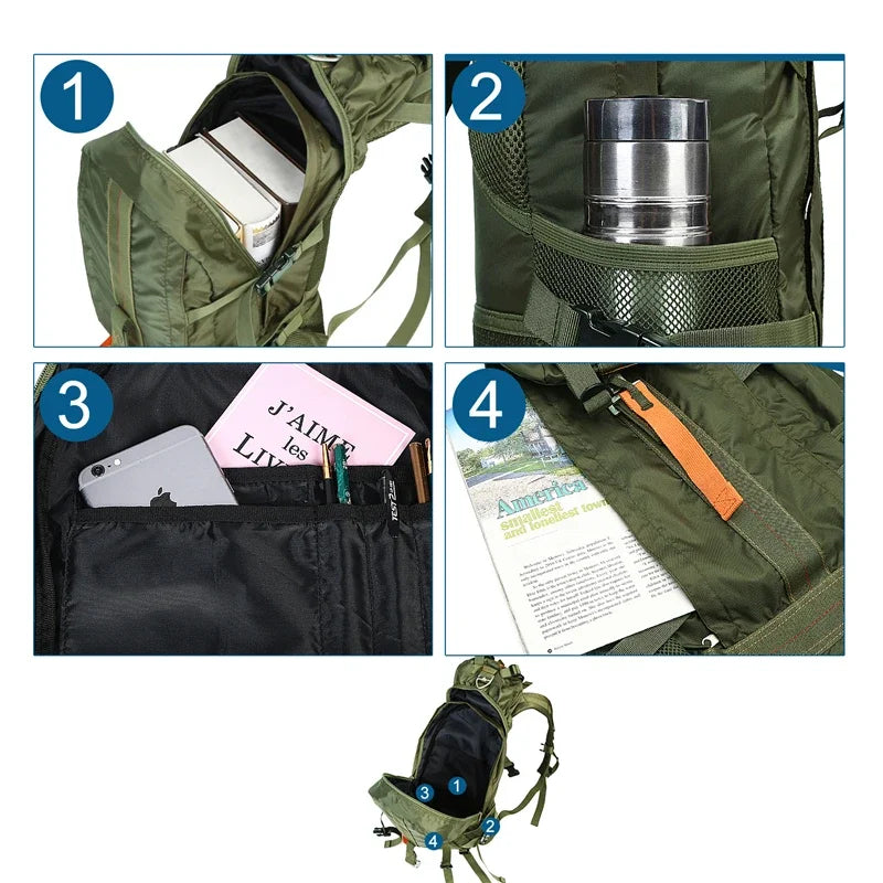 Lightweight Waterproof Travel Hiking Backpack for Adventure Seekers