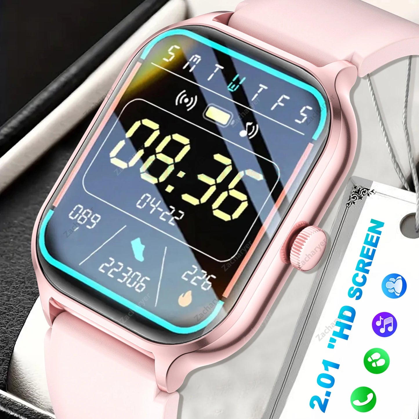 Smart Sports Watch with Touch Screen and Call Functionality