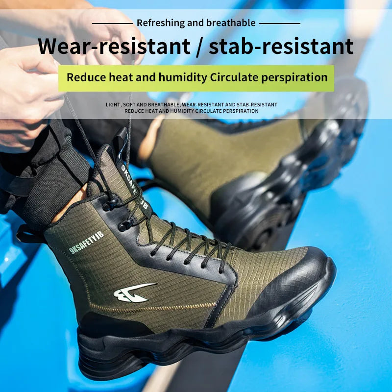 Fashionable Breathable Anti-Smash Safety Shoes for Men