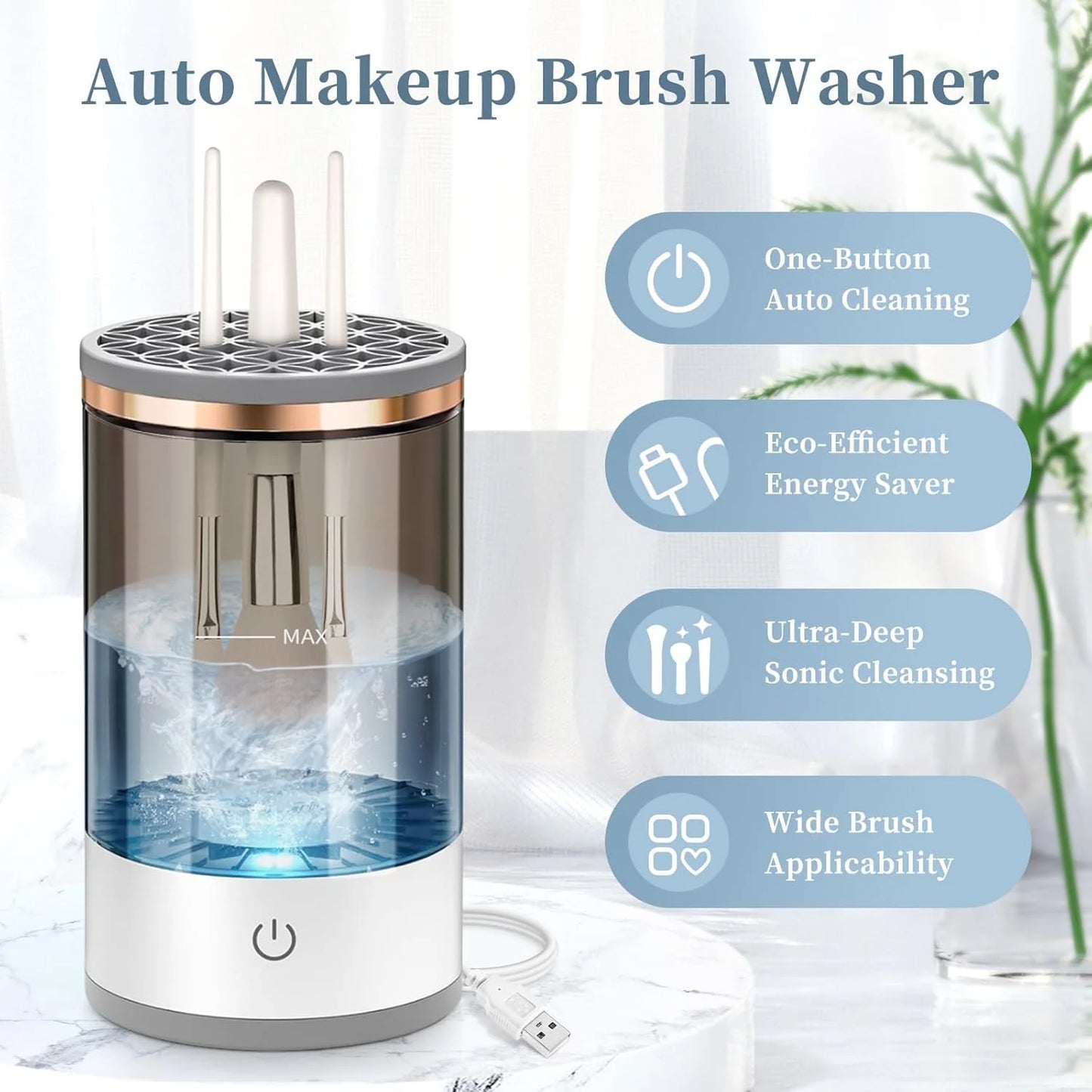 Deep Cleaning Machine for Makeup Brushes - All Types Portable