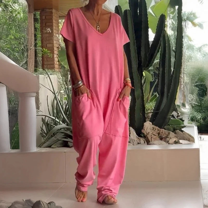 Women's Casual Baggy Pocket Jumpsuit for Everyday Comfort