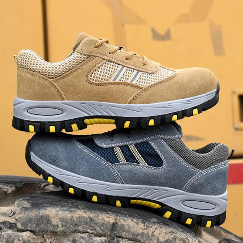Mens Indestructible Work Safety Sneakers Lightweight Steel Toe