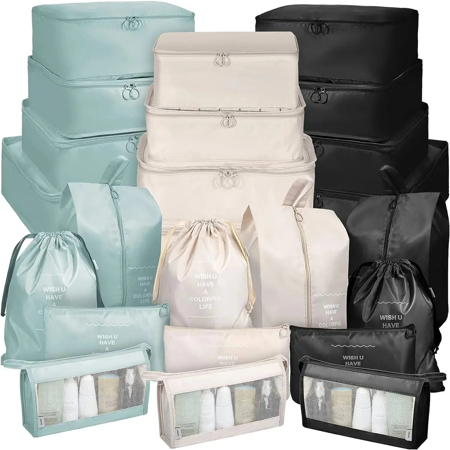 7 Piece Suitcase Packing Cubes Organize Set for Travel