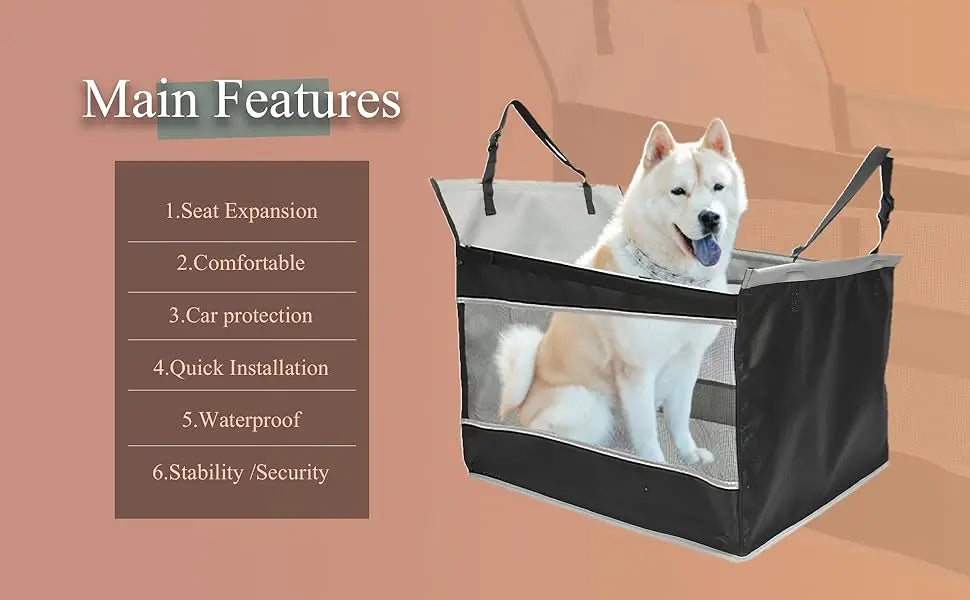 Large Dog Car Seat Extender Waterproof for Safe Travel