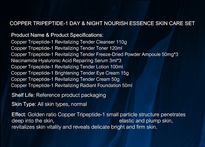 Blue Copper Peptide Skin Care Set for All Skin Types