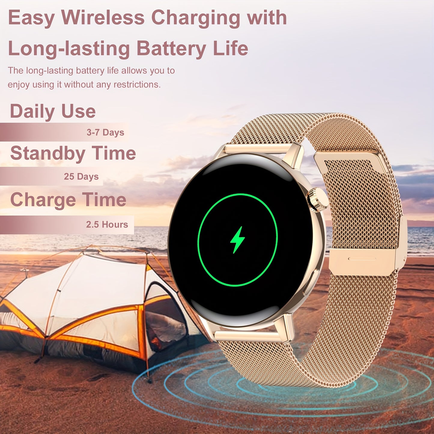 Outdoor Smart Watch, 1.32 HD Screen, Answer/Make Calls,