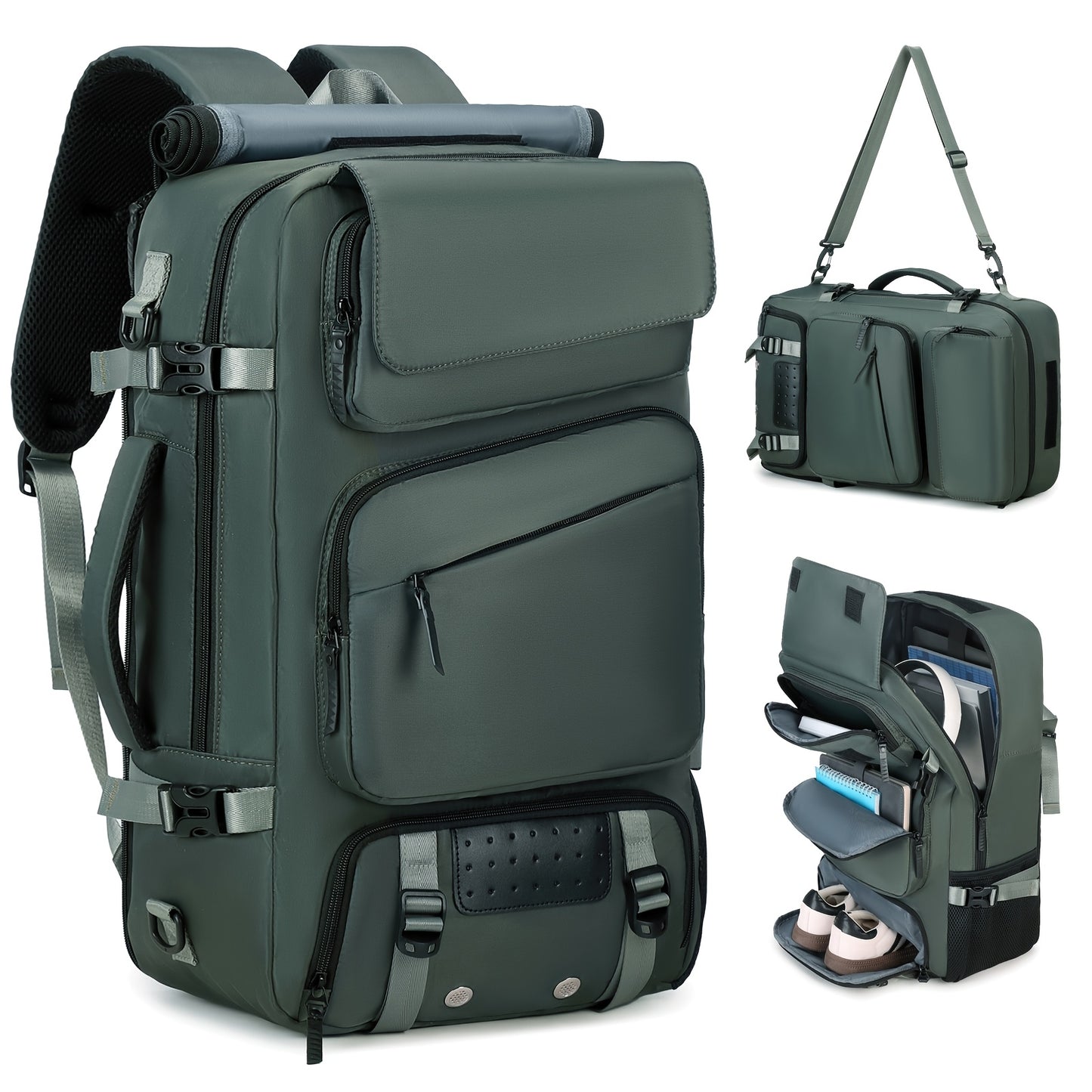 Travel Backpack, Large Capacity Carry On, Airline Approved Shoe Compartment,