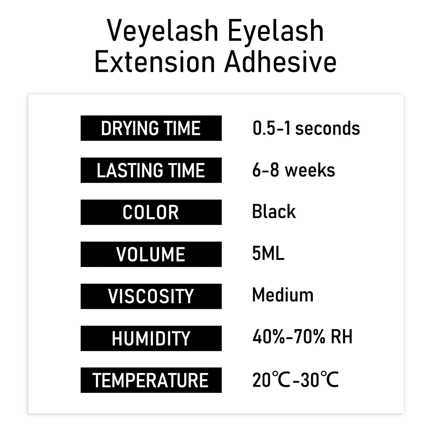 Fast Drying Eyelash Extensions Glue for Strong Long Lasting Hold