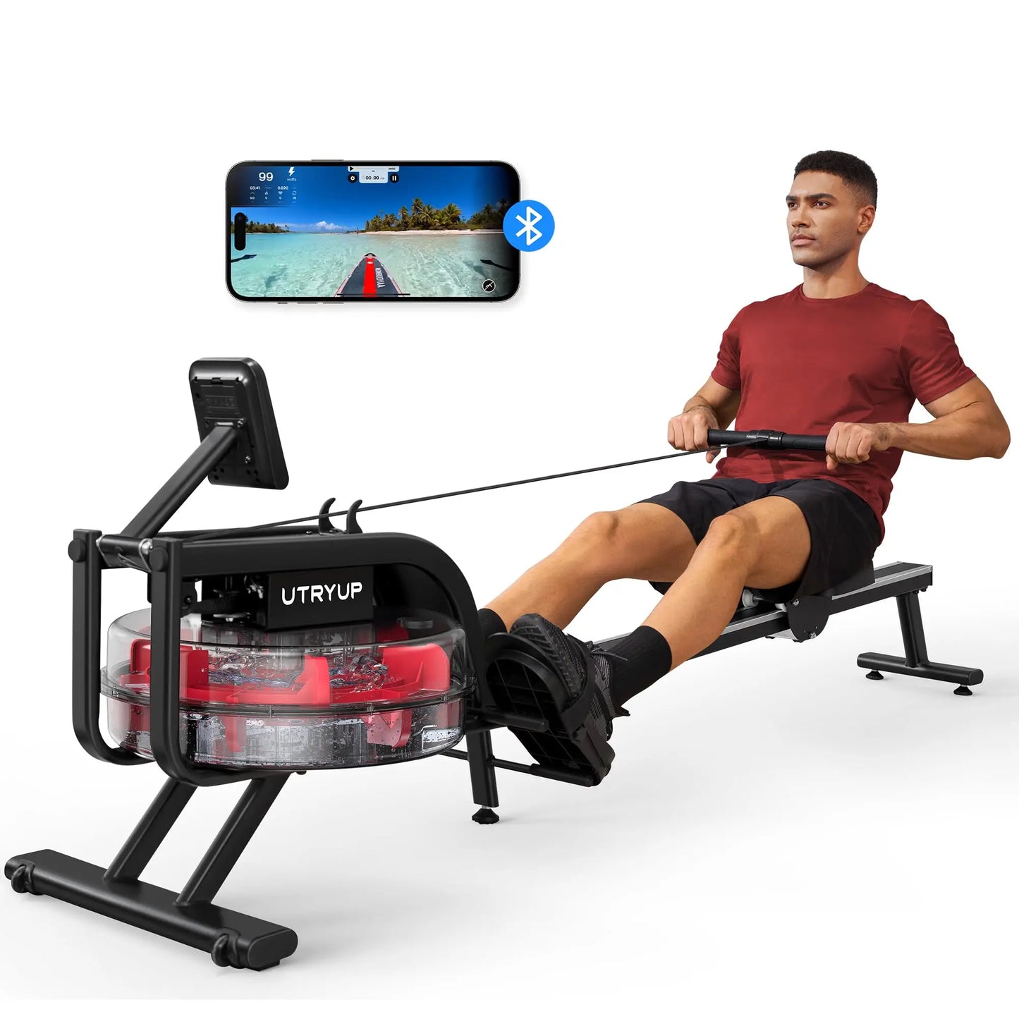 Magnetic Rowing Machine with Quiet Resistance and Foldable Design