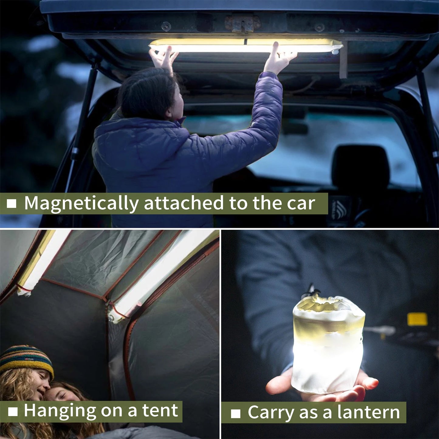 Rechargeable Portable Waterproof Camping Spotlight Lamp for Outdoors