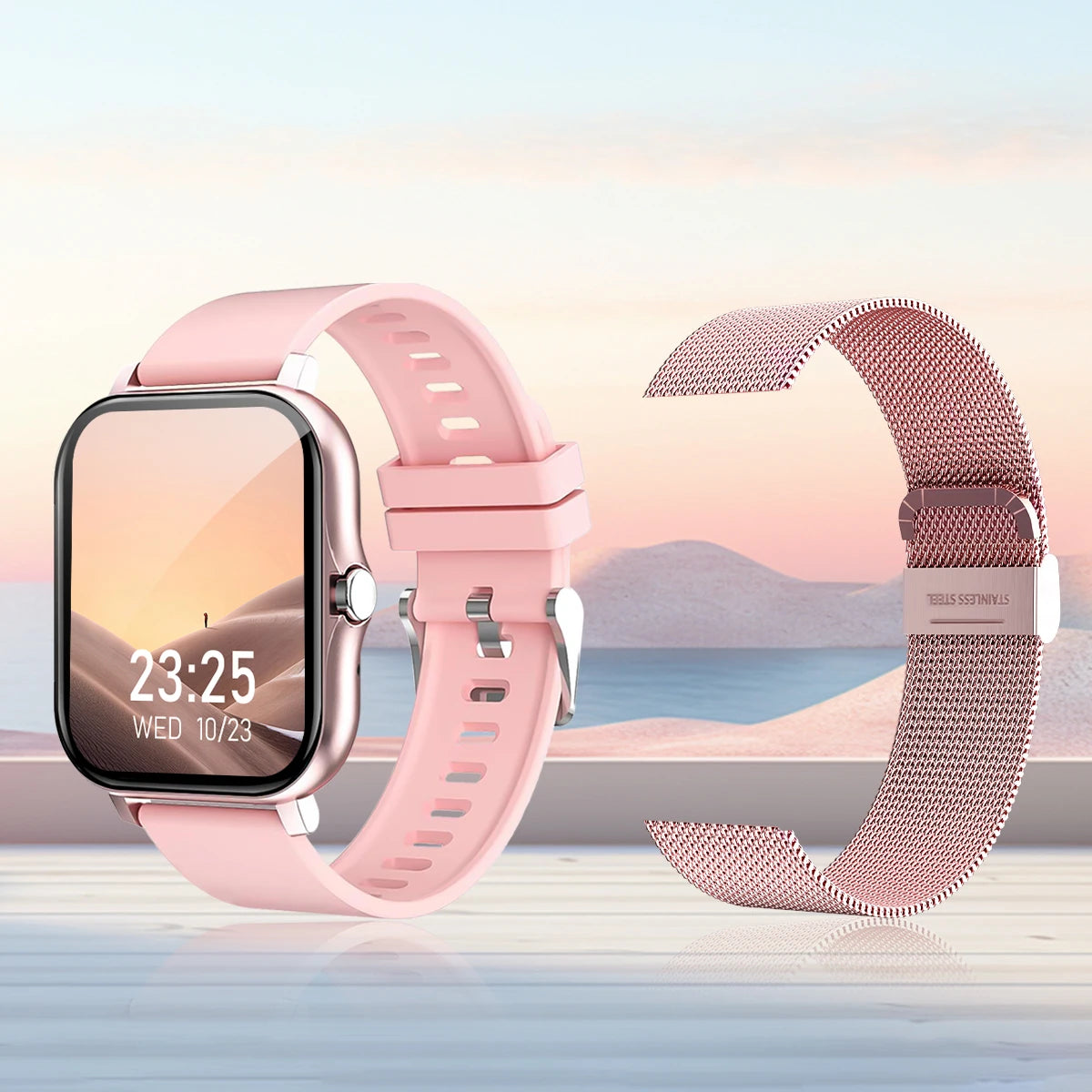 Smart Watch With Wireless Calling And Fitness Monitoring Features