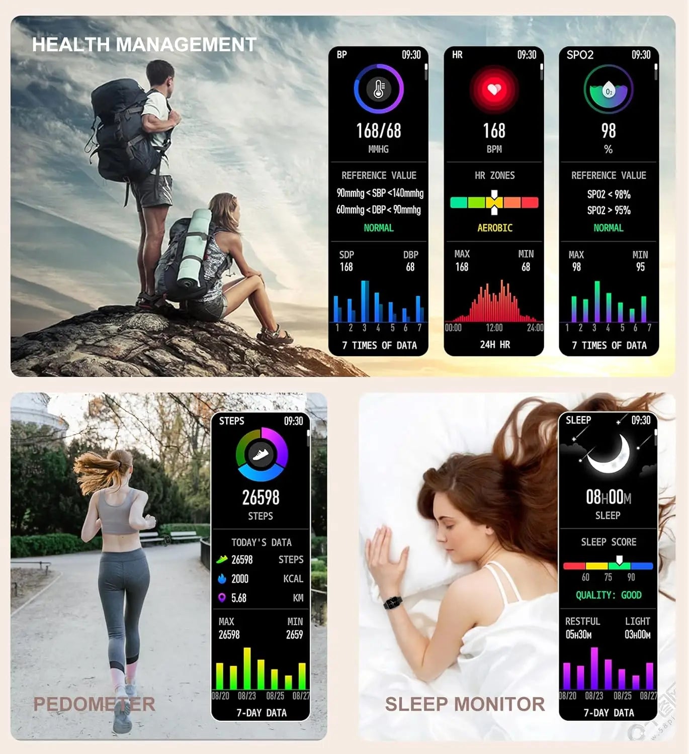 Smart Watch With Fitness Tracker And Health Monitoring Features