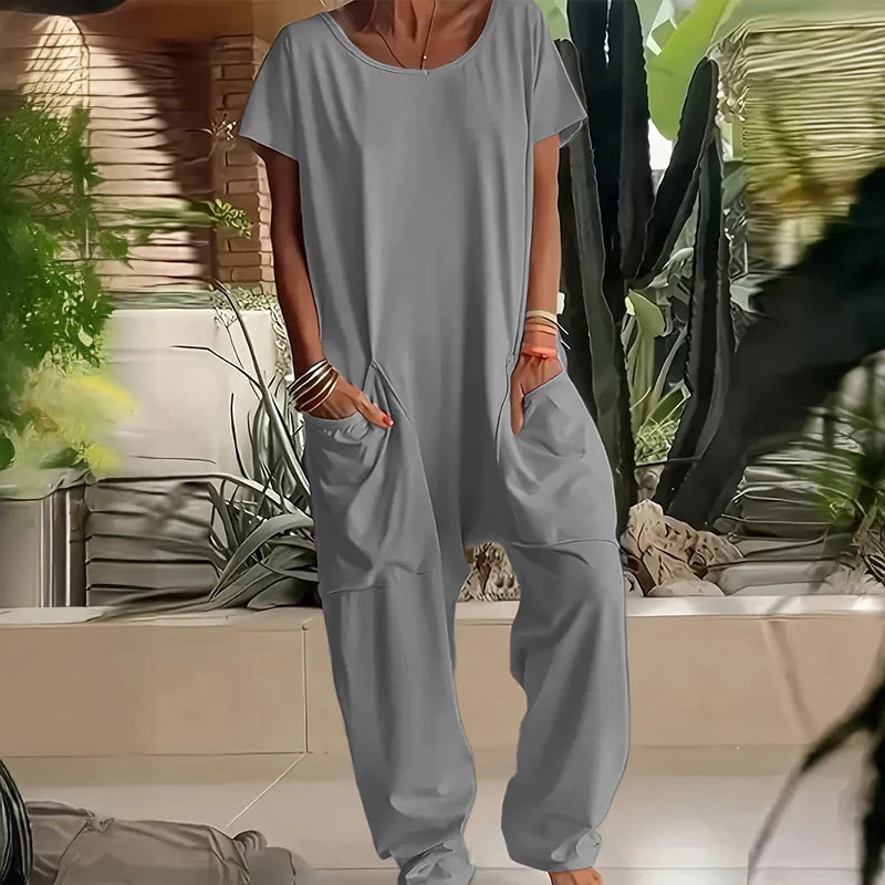 Women's Casual Baggy Pocket Jumpsuit for Everyday Comfort