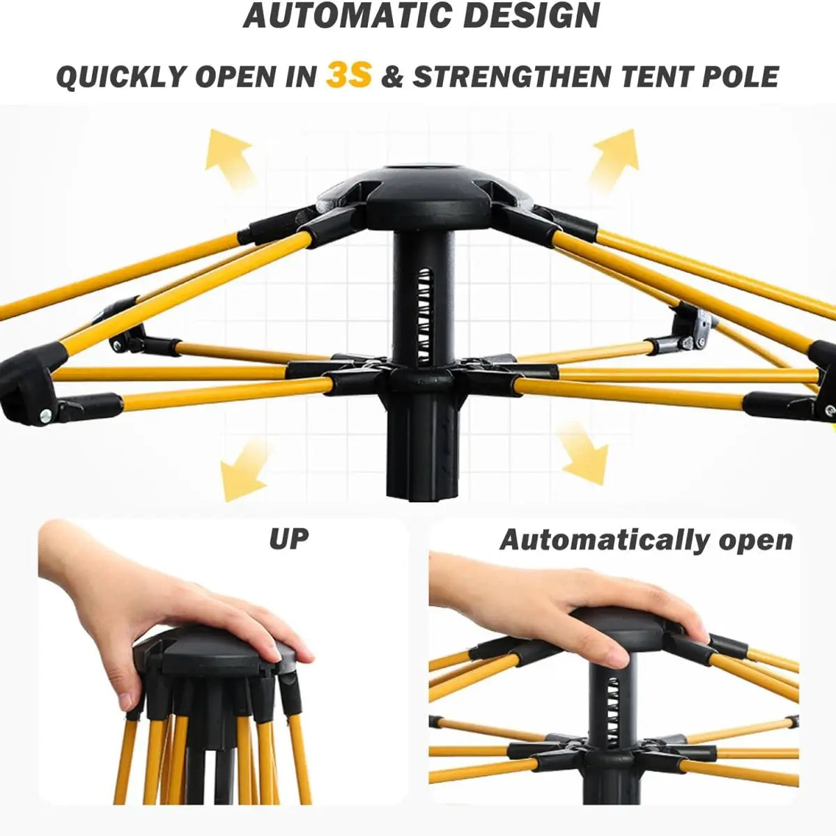 Quick Opening Tent with Two Doors and Two Windows