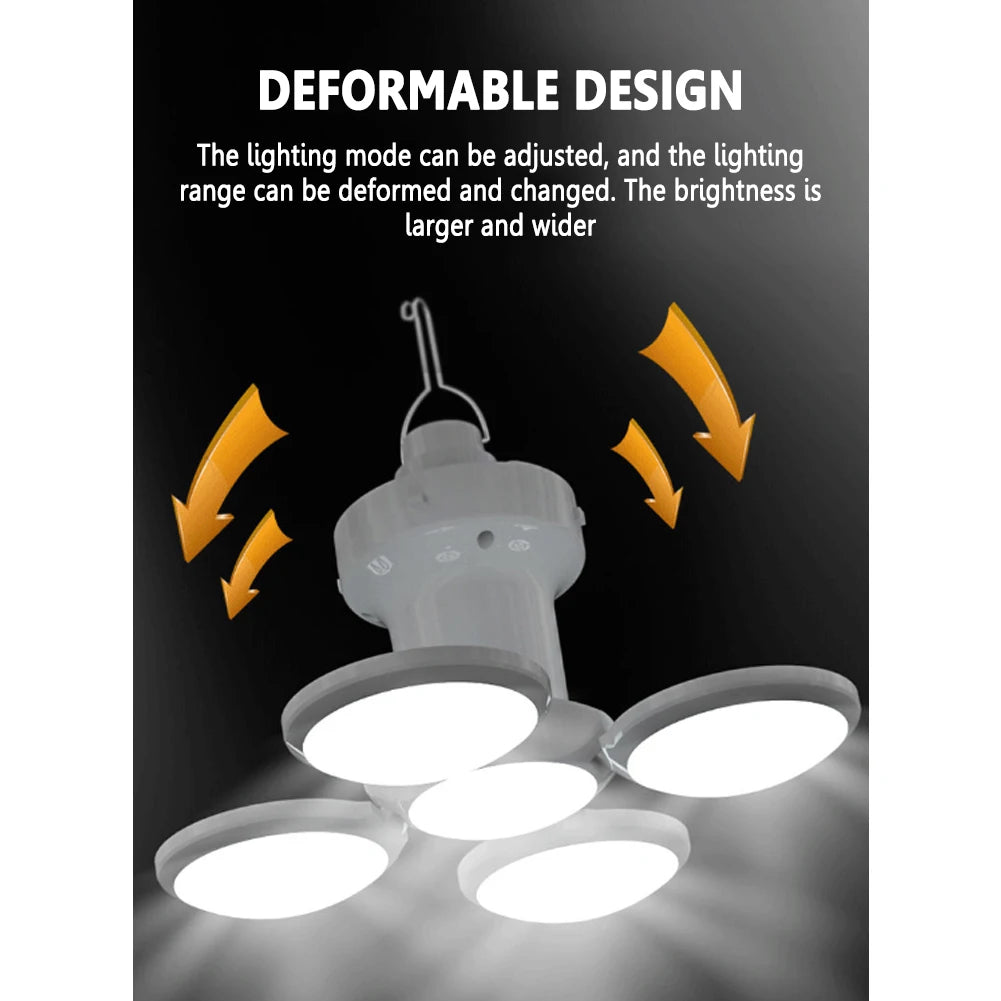 Solar Camping Lantern 500LM USB Rechargeable Portable Light