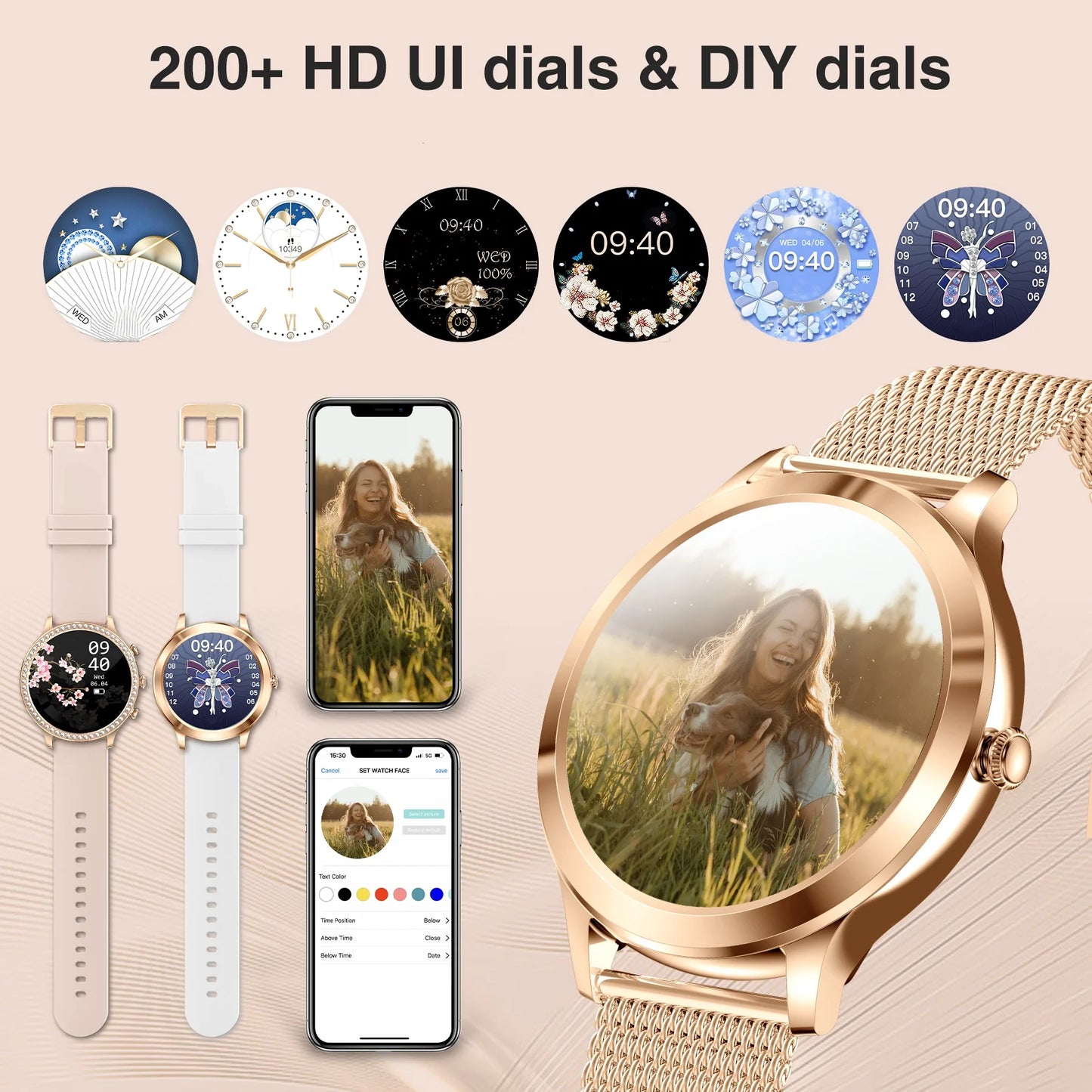 Smart Fitness Watch For Women With Music And Call Features