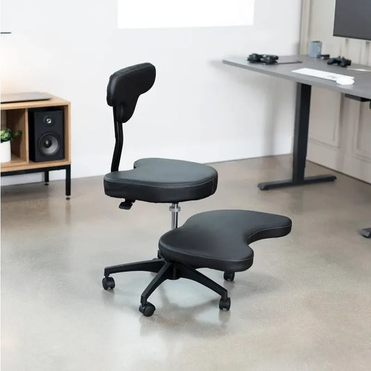 Mobile Cross Legged Office Chair With Back Support