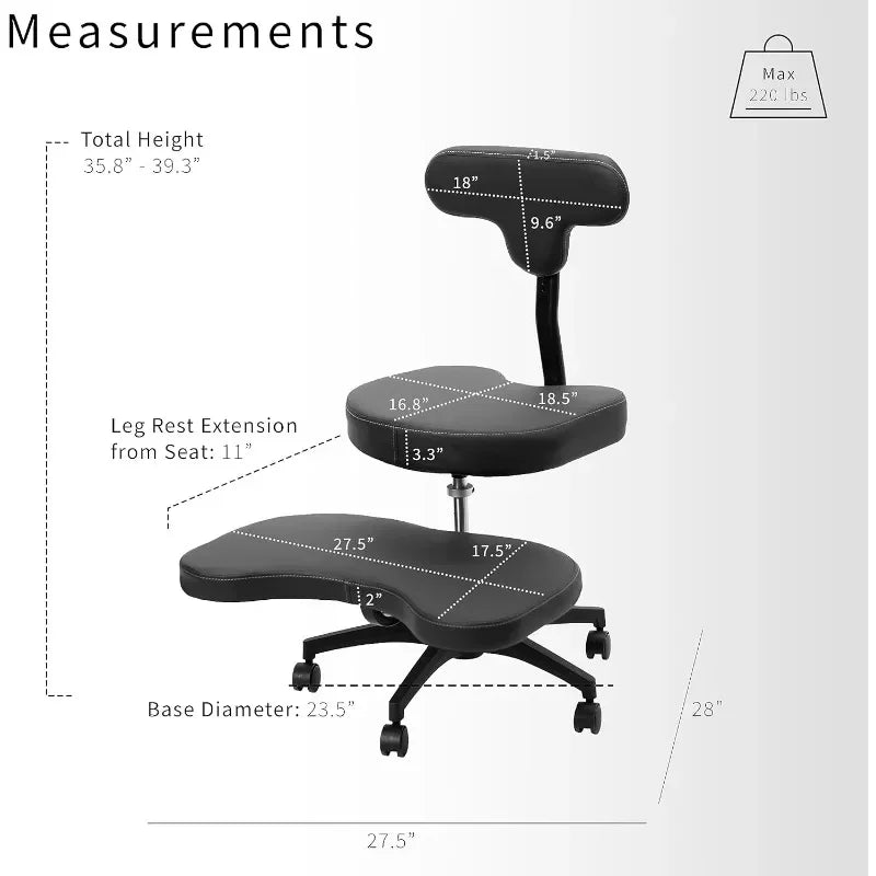 Mobile Cross Legged Office Chair With Back Support