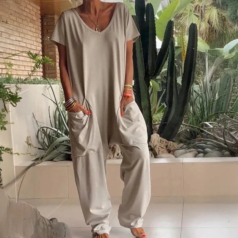 Women's Casual Baggy Pocket Jumpsuit for Everyday Comfort