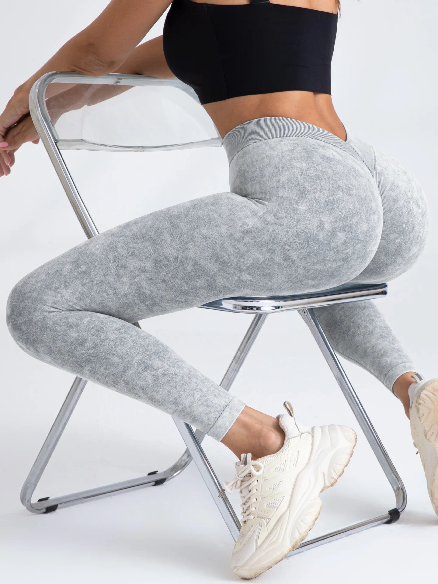 V Back Yoga Pants Women Seamless Leggings For Workout