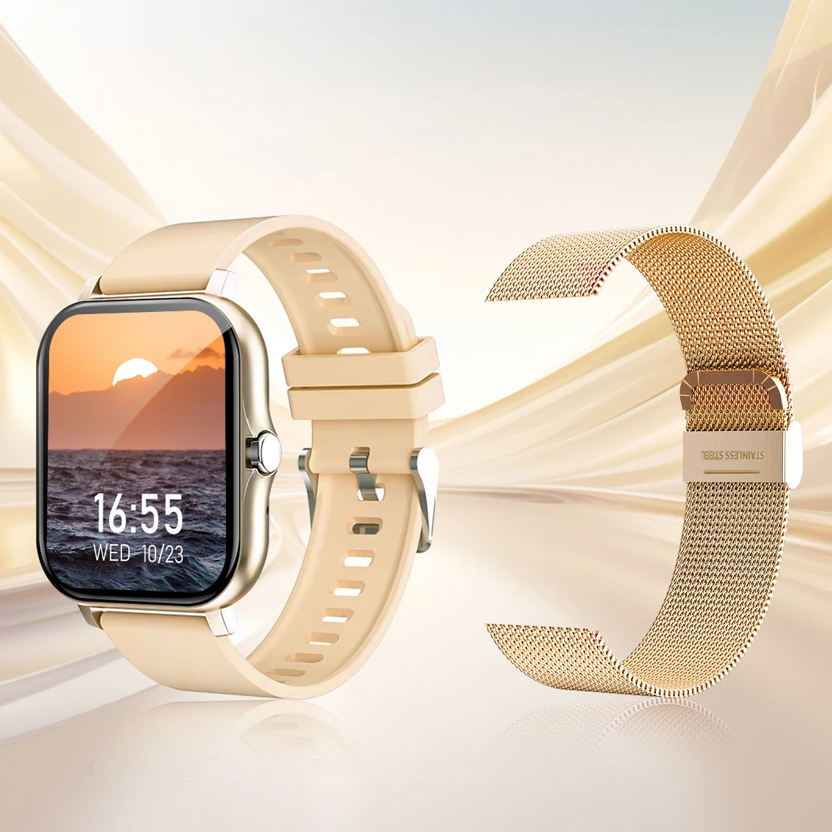 Smart Watch With Wireless Calling And Fitness Monitoring Features