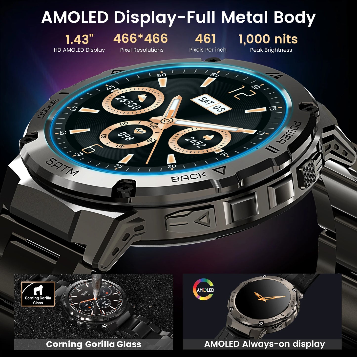 Ticwris T3E GPS Smart Watch Waterproof Compass Bluetooth