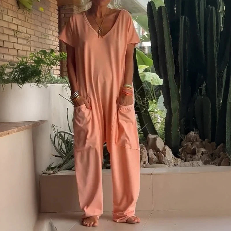 Women's Casual Baggy Pocket Jumpsuit for Everyday Comfort