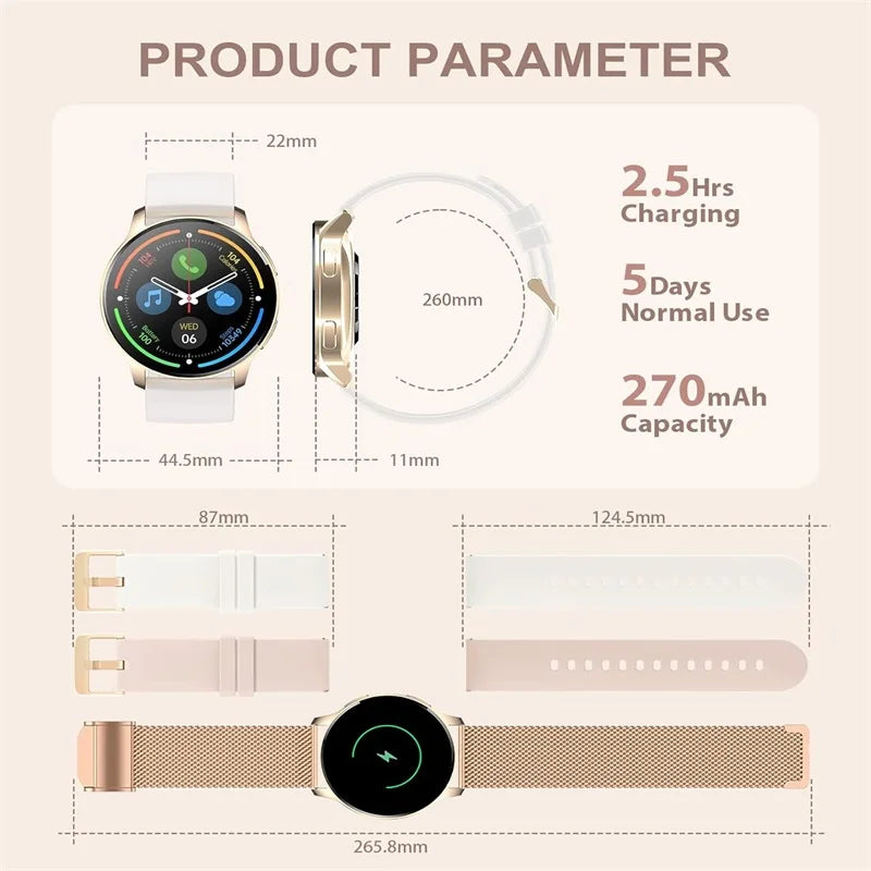 Smart Watch with Fitness Tracker and Call Functionality for All