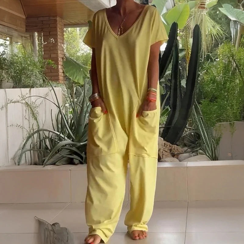 Women's Casual Baggy Pocket Jumpsuit for Everyday Comfort