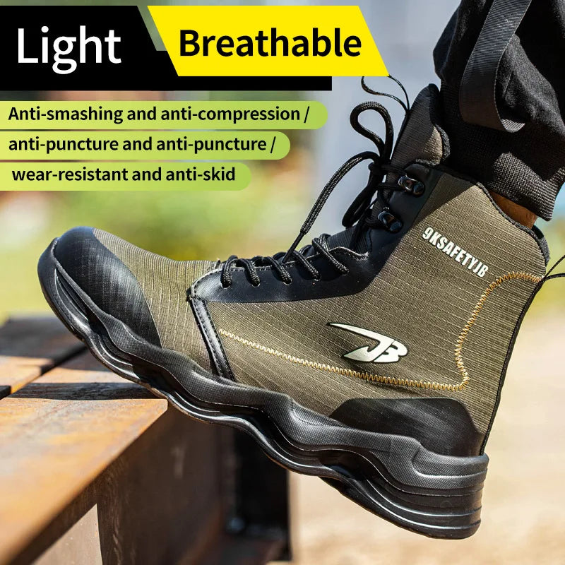 Fashionable Breathable Anti-Smash Safety Shoes for Men
