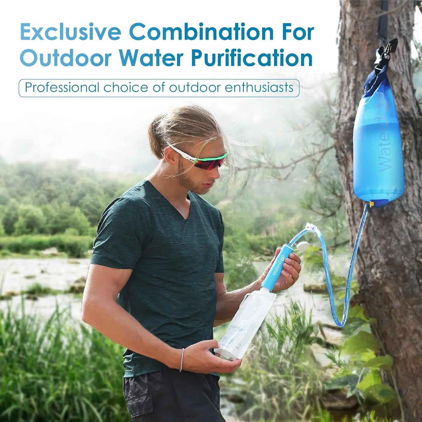 Gravity Water Filter Straw for Safe Camping Water Purification
