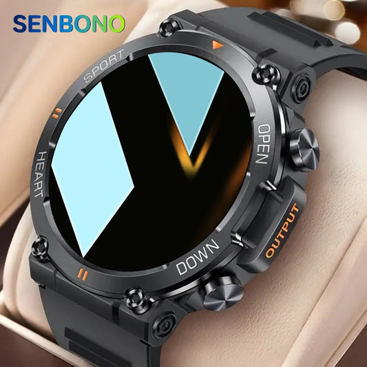 Rugged Military Smart Watch with Sports Tracking and Bluetooth Calling